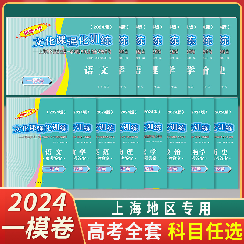 2024年版领先一步 高考一模卷语文数学英语物理化学历史生政 试卷+答案 文化课强化训练 上海市各区高三期末质量抽查高中模拟试卷