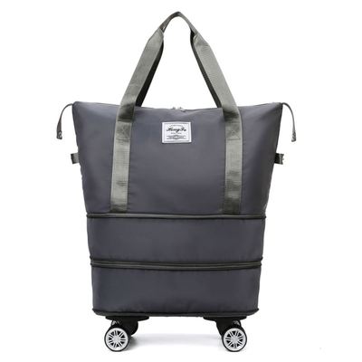 带轱辘的旅行包玈行包带轮子的旅行包短途大容量手提行李袋收纳包