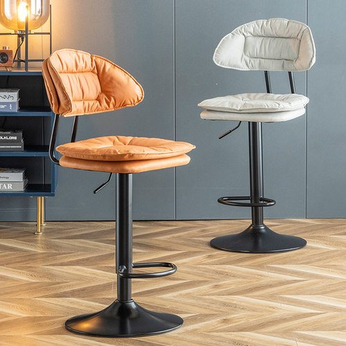 南陌科技布铁艺吧椅升降岛台椅