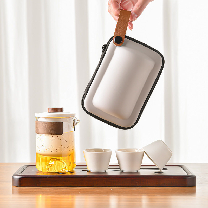 旅行茶具套装小功夫喝茶快客杯套露营旅行茶具便携茶杯装备户外