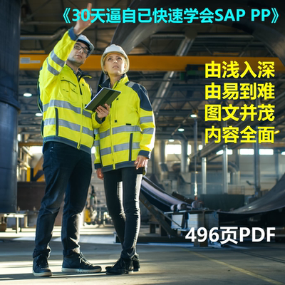 《30天逼自已快速学会SAP PP》496页单个PDF 原理+配置+业务演示