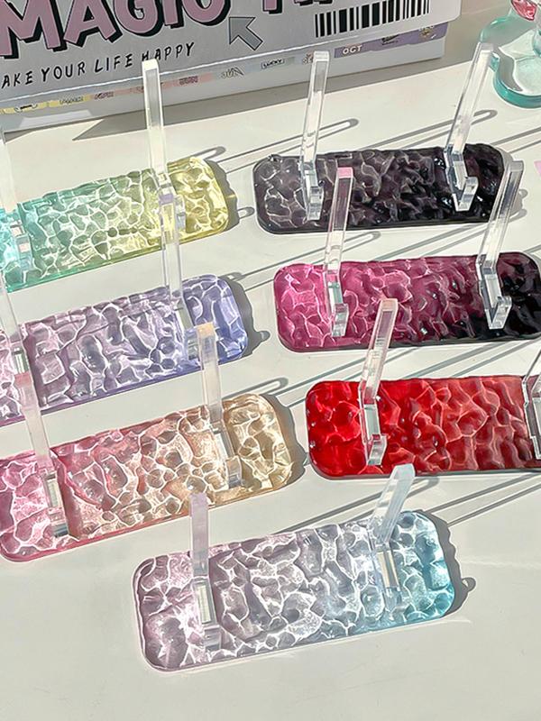 谷美展示架系水波纹亚克力谷子托吧唧支架立牌色纸痛桌好物卡砖