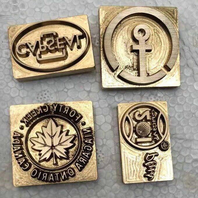 雕刻铜模刻字母浮雕logo模具烫金压花烙印模版烙木模版烫金版厂