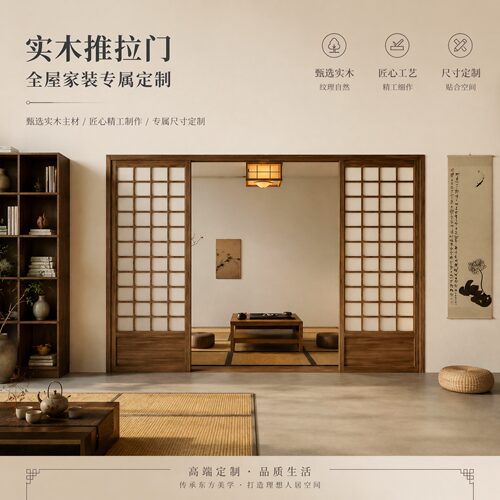 定制实木推拉门全国上门安装