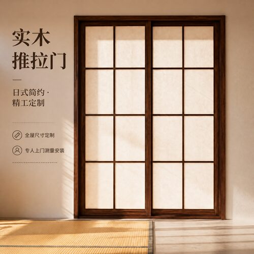 定制实木推拉门全国上门安装