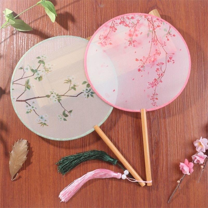 胭脂妆团扇古典舞蹈专用幼儿园六一儿童表演道具汉服配饰手持扇子