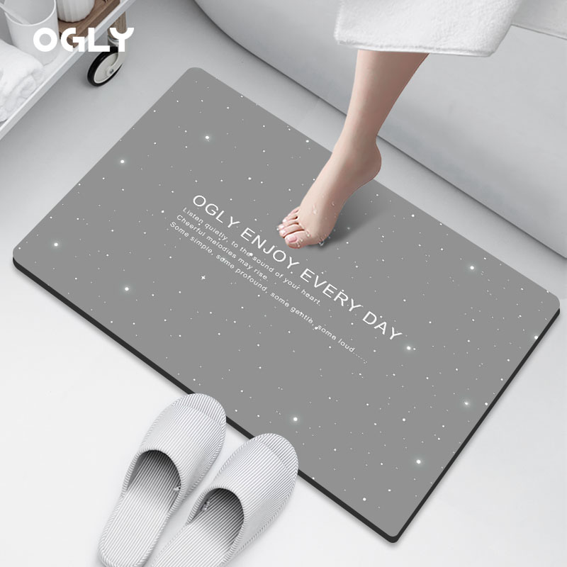 OGLY硅藻泥法式浪漫浴室防滑垫