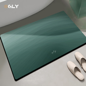 OGLY浴室地垫中式 卫生间防滑垫硅藻泥家用脚垫子吸水软垫轻奢高级