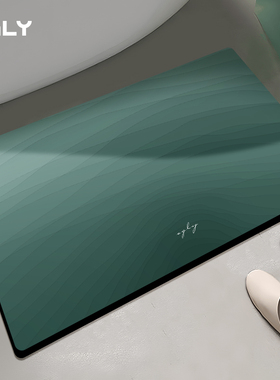 OGLY浴室地垫中式卫生间防滑垫硅藻泥家用脚垫子吸水软垫轻奢高级