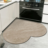 OGLY北欧风爱心型厨房地垫吸水防滑防油可擦免清洗脚垫子耐脏速干