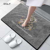OGLY浴室防滑地垫硅藻泥软垫吸水垫卫生间门口厕所防摔脚垫可定制