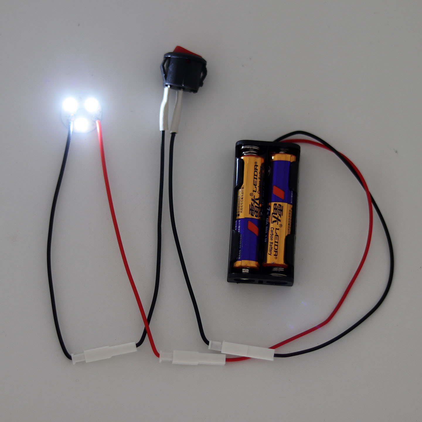 LED灯板3V灯片 电池款带开关手工小夜灯台灯改装圆形贴片灯珠光源