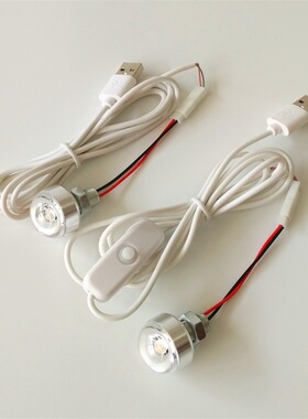 5VLED灯LED创意小灯泡DIY带线usb接口灯高亮模型3.7V电池灯珠4.2V