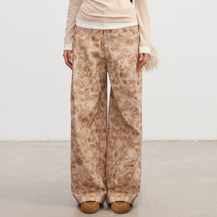 裤 Howwell 机能口袋工装 晒痕植物晕染印花 25AW