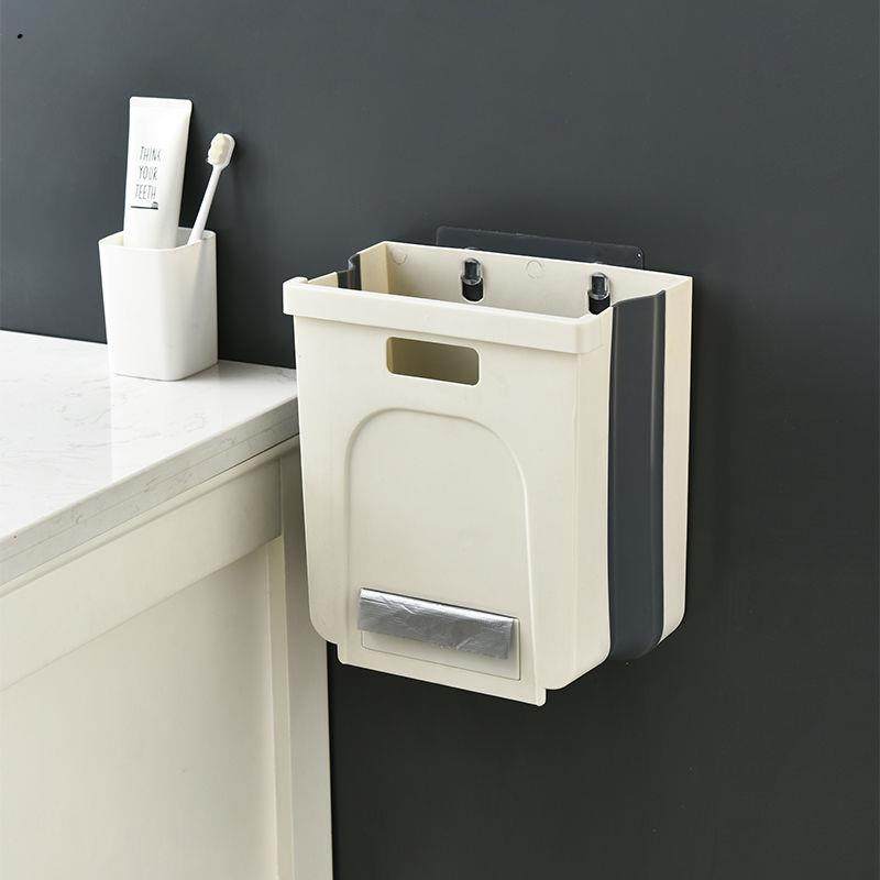 挂叠挂收悬折纳壁橱柜厨房垃圾桶粘贴式无痕贴免打孔厕所卧室家用