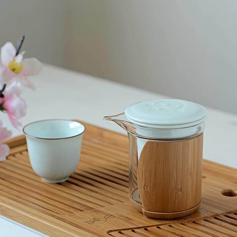 祥福乐乐透瓷青08917影杯玻璃杯单杯杯玻璃旅行茶具道青乐意单个