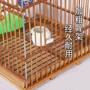 新品 包邮 紫竹竹制绣眼鸟笼黄雀贝子麻料蜡嘴鸟笼鸟用配件用品