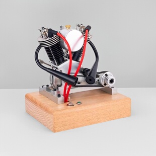 哈雷机车迷你发动机模型摩托车不锈钢合金微型引擎燃油可发动玩具