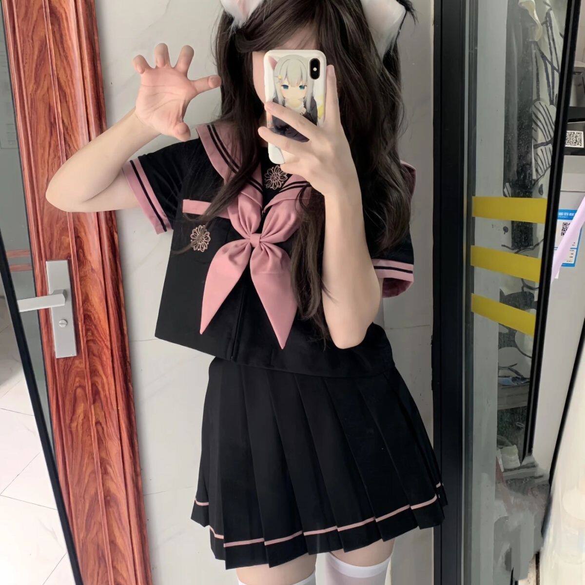 【樱花洛语】原创jk制服水手服正品日系学院风女学生夏中间服套装