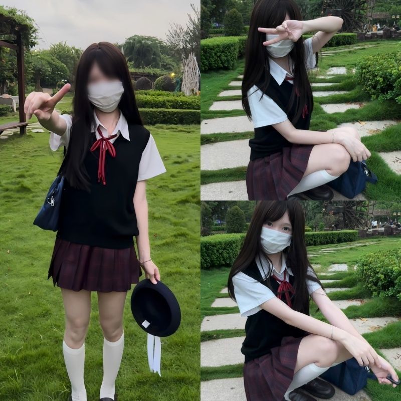 小田町原创jk制服正版格裙毛衣背心衬衫套装学院风女秋冬叠穿