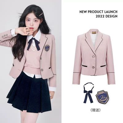 韩式学院风jk制服原创正统西装女秋冬装外套女校供感西服新款上新