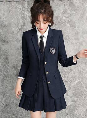 高中生校服男女款西装套装学院风学生JK制服春秋幼儿园老师园服装