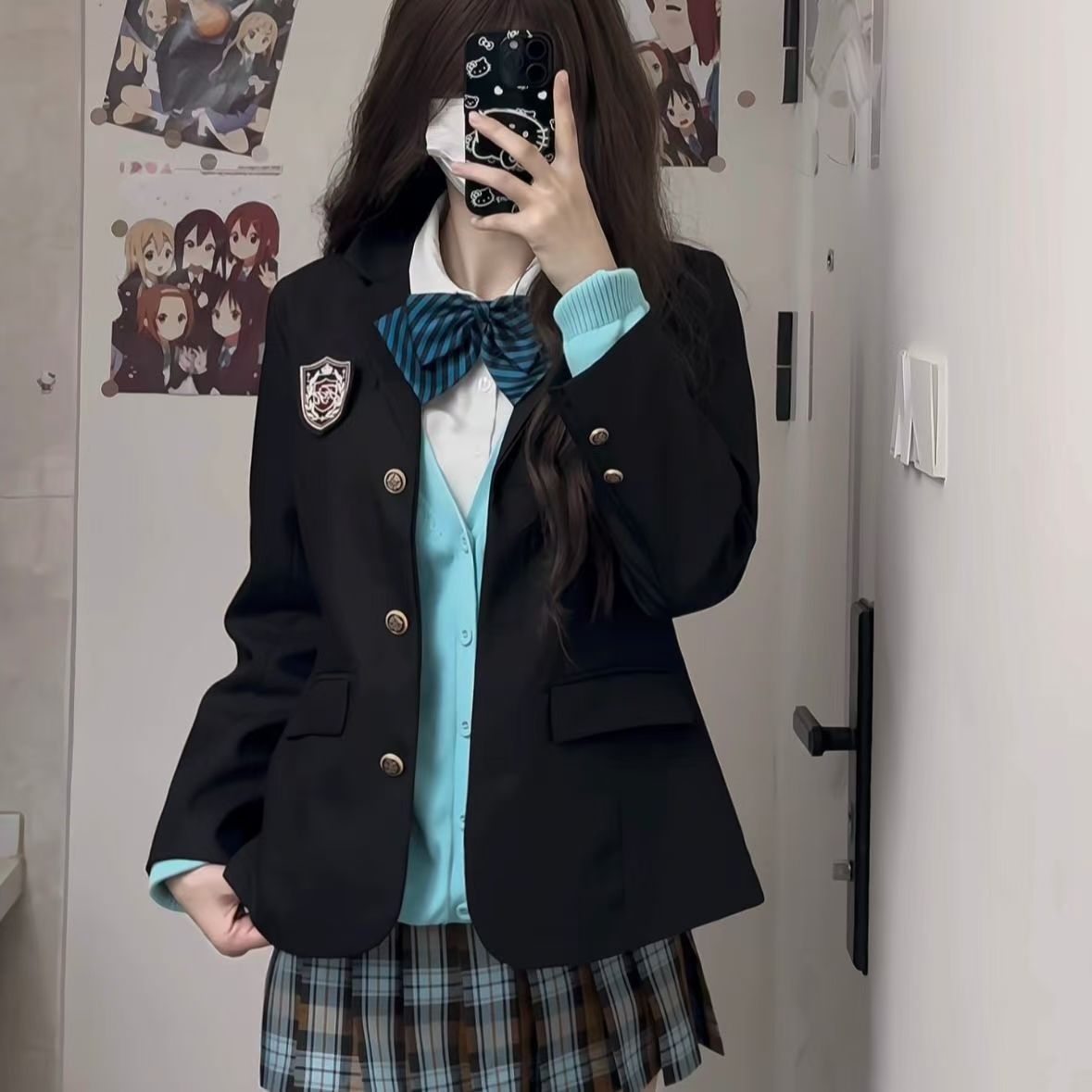 原创jk制服学院风西装正版外套日系三粒外穿春秋季校供感西服上衣