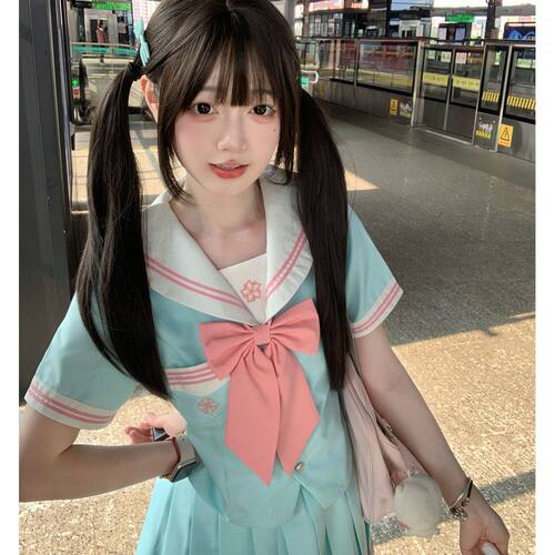 【晴川高校】原创jk制服水手服正版日系学院风女学生夏中间服套装