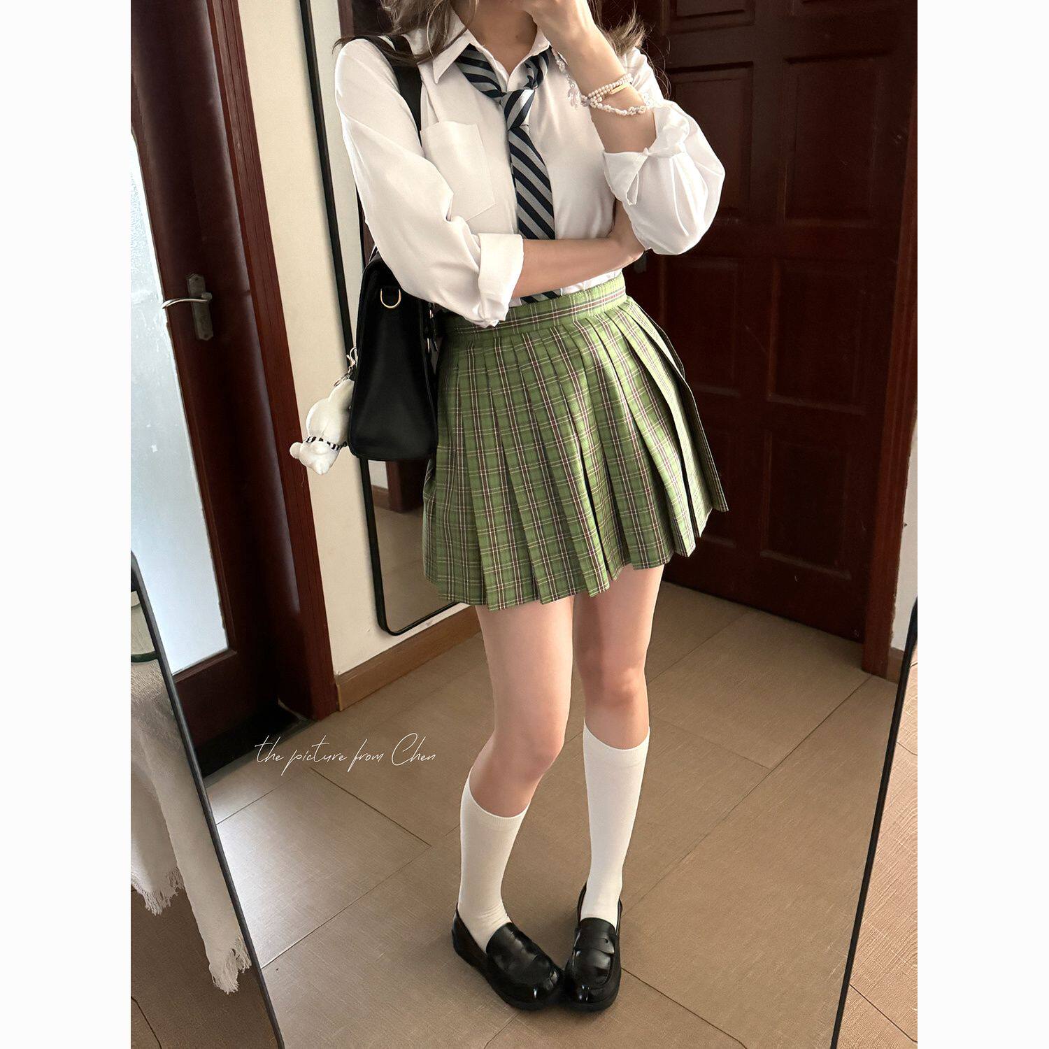 【仙野绿】葵子JK格裙原创正版校供感jk格裙半身裙女学院风百褶裙