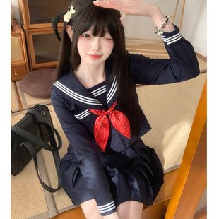 【雪青中】原创jk制服水手服学院风学生校供感中间服正版甜美套装