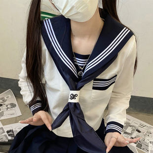 【神北JK】jk制服裙正版套装不良白三本基础款全套水手服长袖短袖