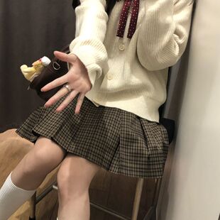 【冬青·烟尘】正版秋冬校供学院百搭jk制服格裙A裙新款
