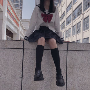 正统jk制服裙正版日系水手服套装原创不良长裙白二本黑三本基础款