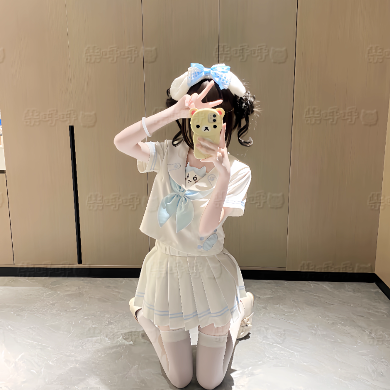 原创【小八水手服】柴呼呼jk制服女萌款幼稚园软妹可爱女儿服日系