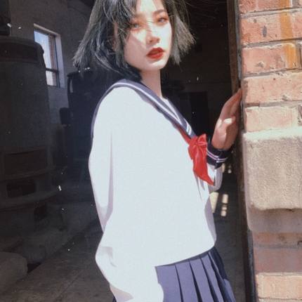 关西襟JK制服裙正版基础款正统白二本白三本中间服长裙黑三本套装