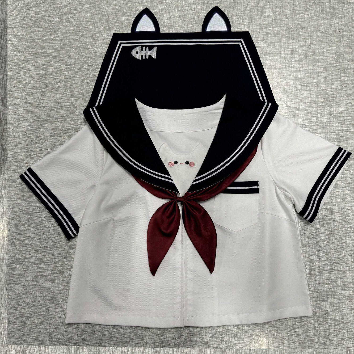 萌萌纪原创jk制服【泡芙喵喵】日系幼稚园水手服套装女短长袖裙子