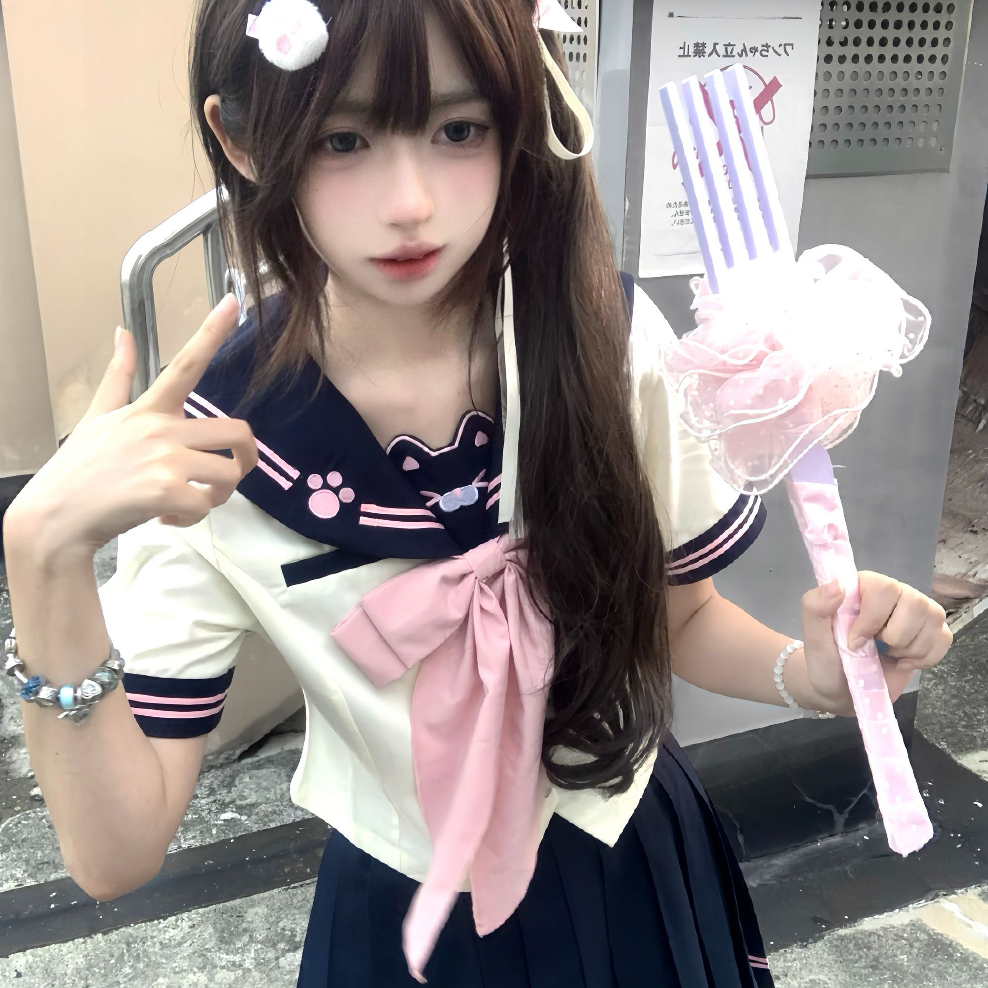 肥猫jk【喵喵物语】原创日系幼稚园水手服萌系可爱软妹JK制服套装