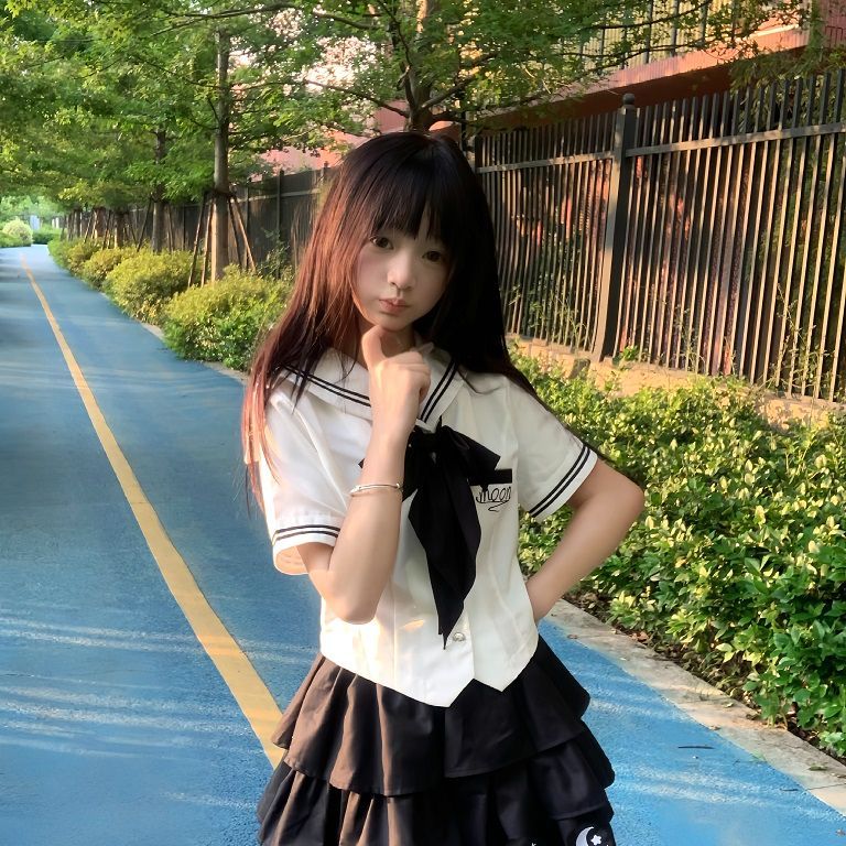 熊岛jk原创【魔法月】水手服蓬蓬裙显白甜美风