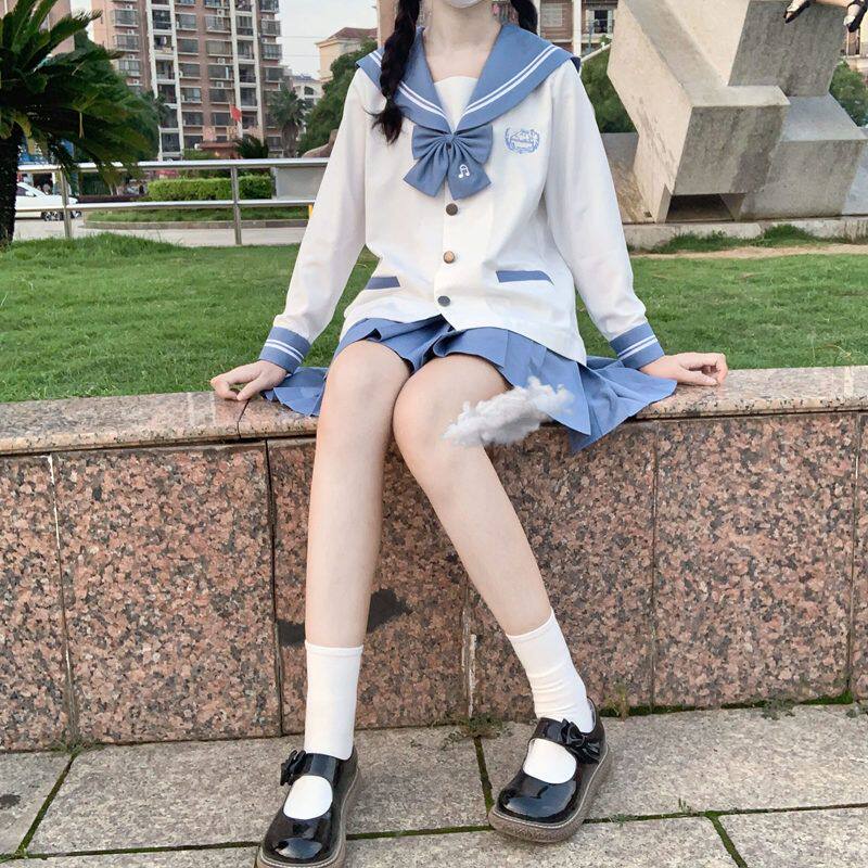【神北】原创 泡泡兔 可爱幼稚园jk制服裙正统秋冬水手服学生套装