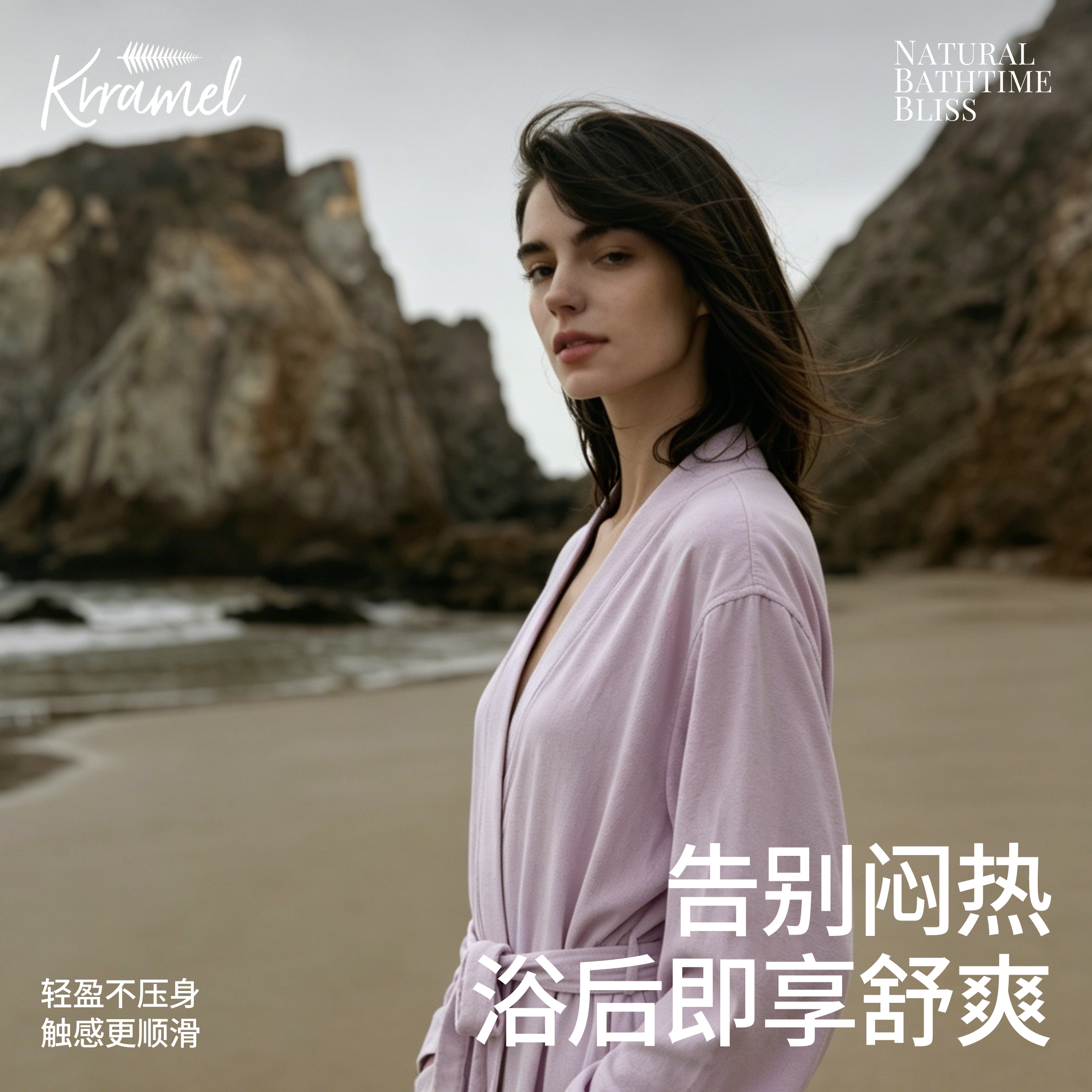 KRRAMEL浴袍女款吸水速干夏薄款图片