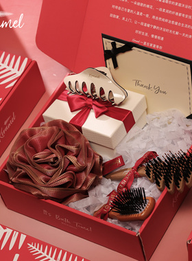 KRRAMEL新年礼物猪鬃梳子气垫梳生日礼物女生订婚新婚礼物按摩梳