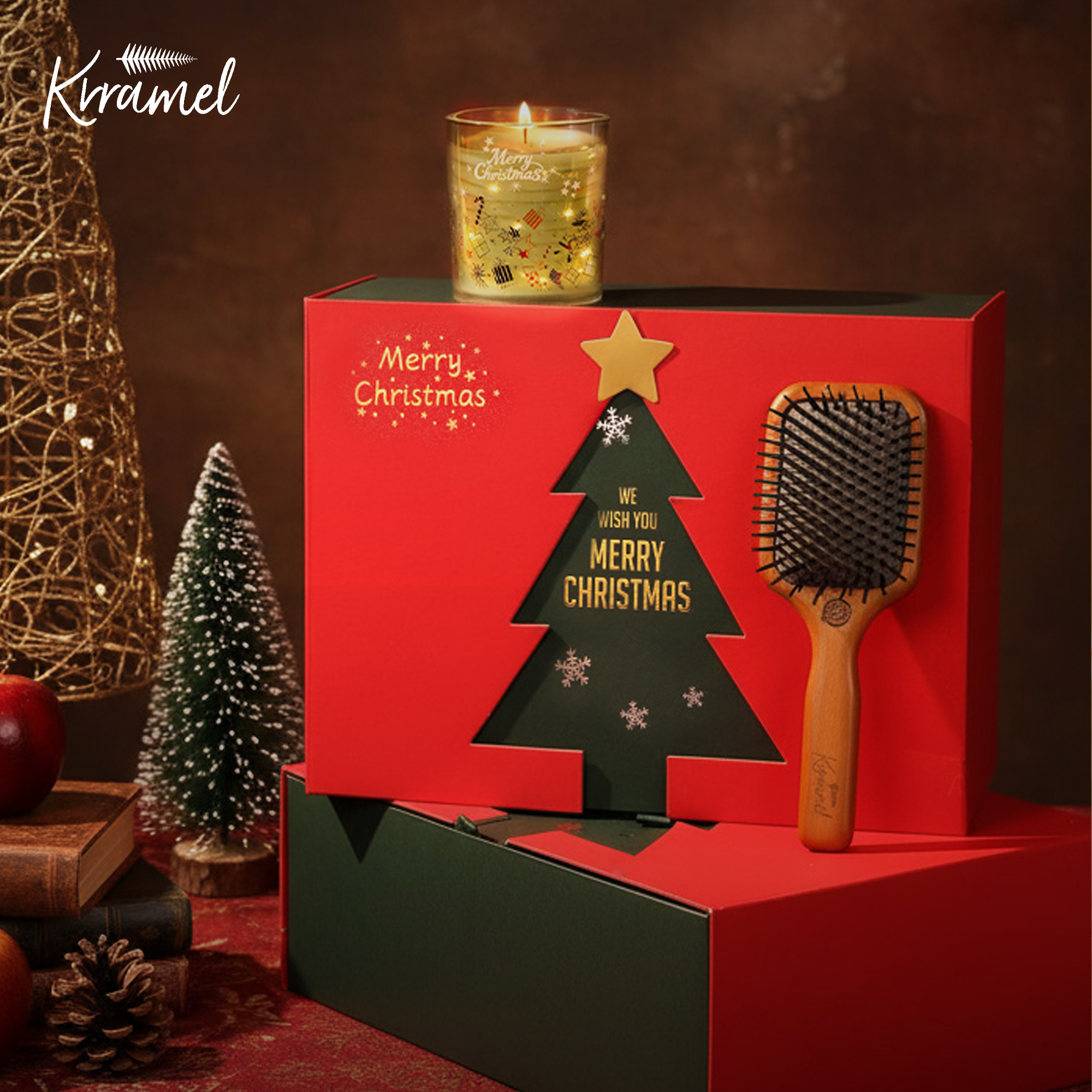 KRRAMEL圣诞节梳子礼盒伴手礼