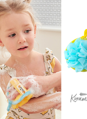 KRRAMEL儿童沐浴球宝宝浴花球洗澡神器不散浴花婴儿起泡儿童专用