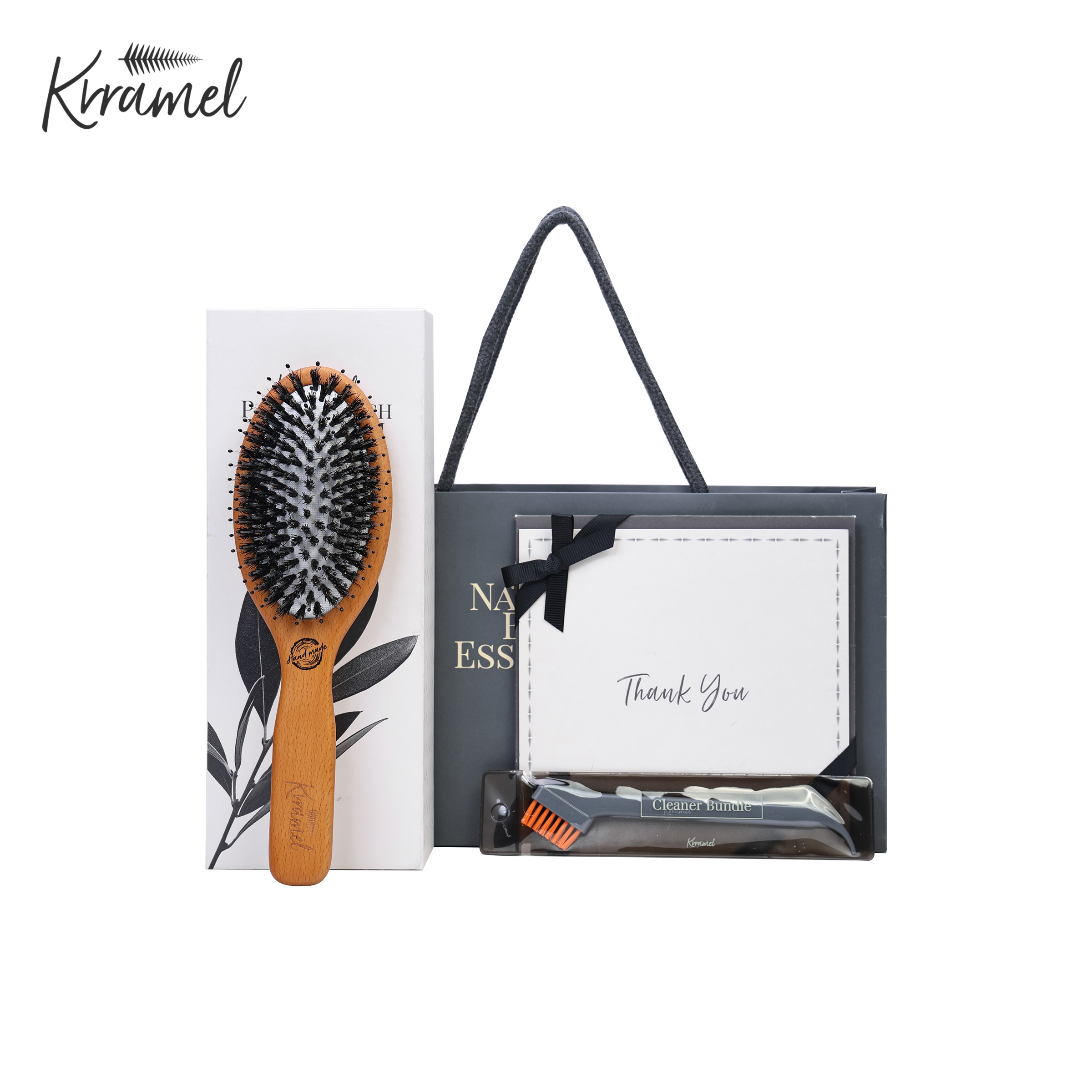 KRRAMEL天然猪鬃气垫梳按摩头皮