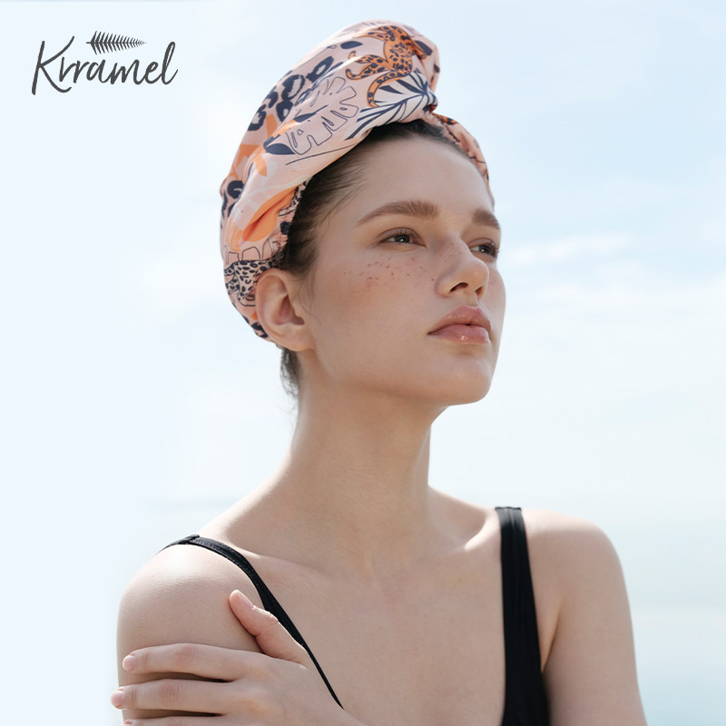 KRRAMEL时尚系列Wrap真丝干发帽
