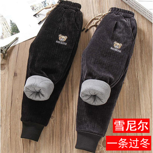 儿童棉裤三层加厚外穿男童女童一条过冬特厚冬P天外穿保暖裤子北