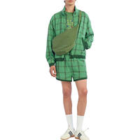 Cabinet 699! Men's checkered jacket 0881228 color-blocking checkered striped decorated shorts 0881224 thumbnail 4