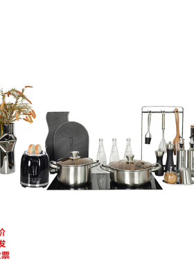 轻奢系样板间厨房组合装饰