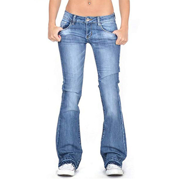 力流苏喇叭裤女裤长裤Summer women ripped jeans pants ladies