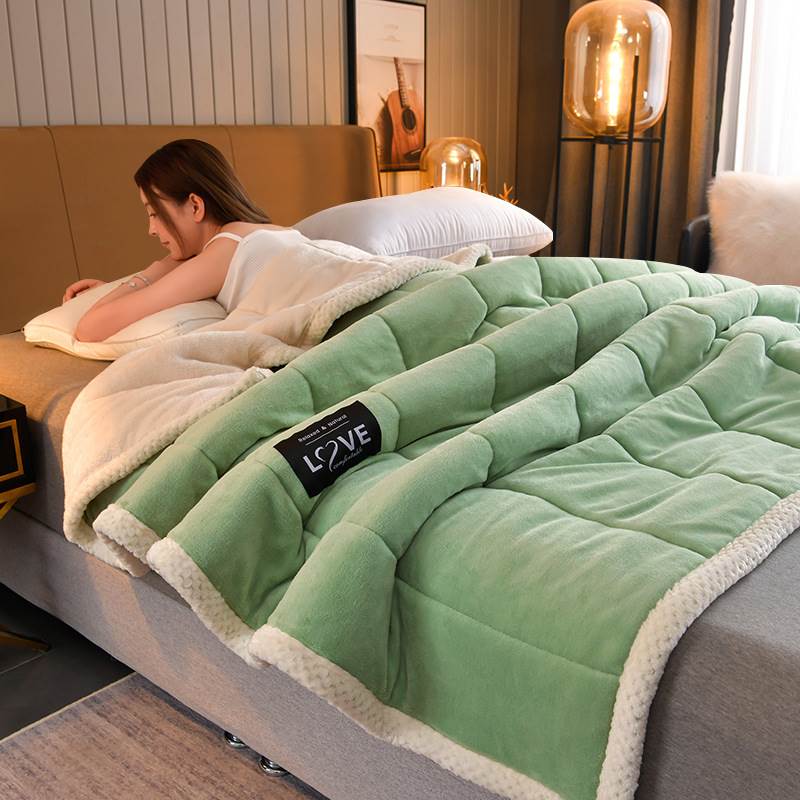 Thick Warm Winter Bed Blankets Wool Blanket Bedspread 厚毛毯